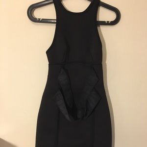 Black scuba mini dress